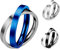 QKEPCY 3 Stücke Edelstahl Ringe für Herren Damen Angst Ring für Herren mit Doppelring Spinner Ring Verlobungsringe Vintage Fidget Ring Drehbarer Ringe Freundschaftsring für Männer Damen (7)