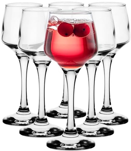 Glasmark Krosno Schnapsgläser 6er Set 75 ML Gläser Set Für Schnaps Vodka Glas Shots Likör Schnapsglas Shotgläser Likörgläser Geschenkset Wodka Transparent 6 x 75 ML