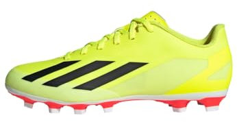 adidas Unisex X Crazyfast Club Flexible Ground Boots Football, Solar Yellow/Core Black/Cloud White, 10 UK