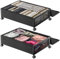 Innotic Under Bed with Wheels, Metal Under Bed Storage Drawer Containers Foldable and Movable, Closet Organizer Storage Ideal for Clothing, Shoes, Blanket, Toys- 2Pack