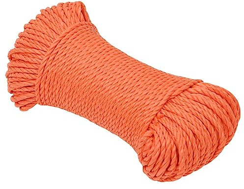 vidaXL Arbeitsseil Bodenarbeitsseil Arbeitsleine Mehrzweckleine Seil Bootsleine Allzweckseil Schnur Tau Leine Gedreht Orange 3mm 500m Polypropylen