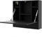 SFAREST Wall Mounted Desk, Folding Floating Drop Leaf Table with Storage Compartments and Drawer, Space Saving Hanging Laptop Desk for Home Office (Black)