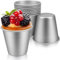 Homgaty 10 Pcs Pudding Dariole Moulds(200ML), Nonstick Muffin Tin Basins Moulds Aluminium Egg Tart Mold Cups Bowls for Desserts DIY Baking