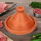 Marokkanische Tajine, Kochtopf Ø 26cm, Unglasiert, Tontopf zum Kochen für 1-3 Personen, original aus Marokko, frei von Schadstoffe