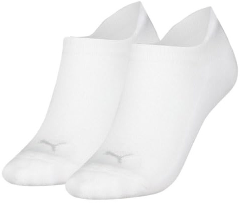 PUMA Zwei Paar Cushioned Sneaker Damen Socken aus Soft Cotton Material in Schwarz mit Fersenschutz.