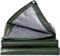 EPFHR Tarpaulin Waterproof Heavy Duty 4m x 8m 180GSM Green/Silver PE Plastic Tarp Sheet With Eyelets for Garden Furniture Roofing Gazebo Side Panels Firewood Ground Multipurpose Cover