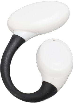 Annadue Einzelner Bluetooth Ohrhörer, Bluetooth Einzel Ohrhörer mit Offenem Ohr, Freihändige Kabellose Einzel Ohrhörer Unterstützung, 16 Stunden Spielzeit für Radfahren, Joggen, (White)