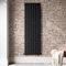 Matt Black Double Flat Panel Vertical Radiator 1600x560mm (1600x67x350)