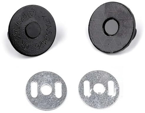 maDDma 10 Magnet-Verschlüsse rund, Taschen Schloss Verschluss, Farbwahl
