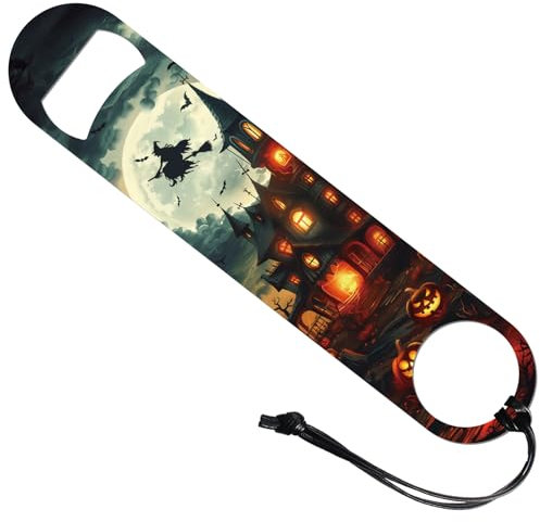 GLOBLELAND Witch Castle Bottle Opener Winter Halloween Beer Bottle Opener Stainless Steel Bar Bottle Opener Bar Key Bartender Flat Bottle Opener Halloween for Home Bar Restaurant Pub