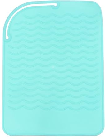 QUARKZMAN Silicona Plancha Cabello Rizado Almohadilla, Multiusos Plancha Caliente Resistente Estera Pelo Rizar Placa para Pelo Plancha, Cabello Rulos y Cabello Peinado Herramientas, Verde