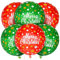 VIKY 6 Stk Weihnachtsdeko Weihnachten Luftballons Rot Grün, 22 Zoll 4D Weihnachten Folienballon Weihnachts Deko, Merry Christmas Decorations Helium Ballon, Weihnachtsballons für Weihnachten Party Deko