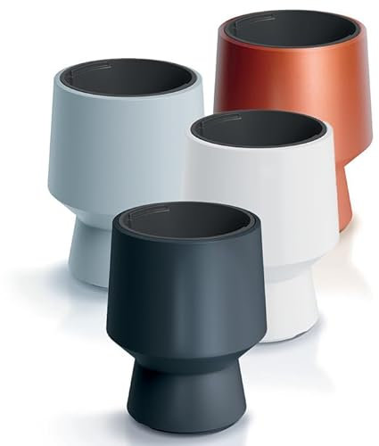 magubo Pflanzkübel Groß Außen - Blumentopf Mit Einsatz, Blumenkübel Aus Kunststoff, Blumentopf Groß Draussen, Übertopf, Blumentopf Groß für Garten und Balkon (Kupfer, ⌀343mm)