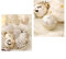 16 palline di Natale color champagne oro e bianco, decorazioni per albero di Natale, decorazioni per albero di Natale, 6 cm (A)