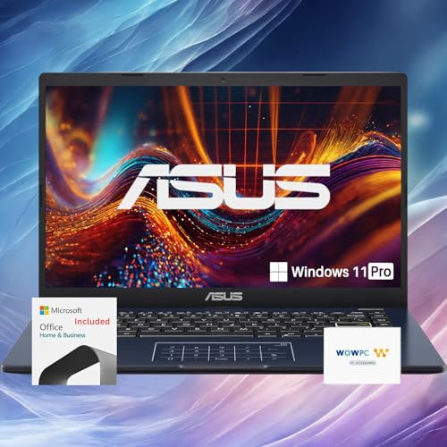 ASUS Portable Go 14 Laptop • 2024 Flagship • 4GB RAM • 832GB Storage (256GB SSD + 64GB eMMC + 512GB External Hard Drive) • Intel Processor • 1 Year Microsoft 365 • Windows 11 Pro • w/WOWPC Bundle