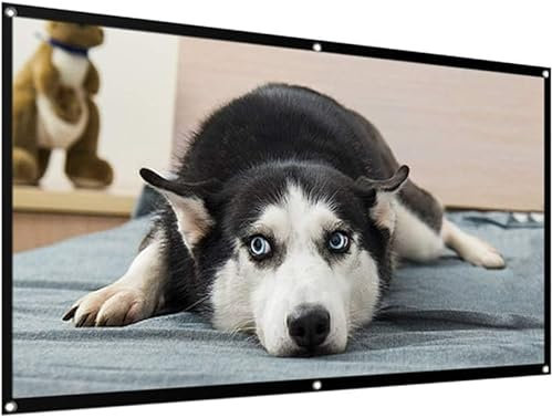 Projection Screen, Projector Curtain, Projection Screen Portable Movie Screen Portable Projector Movies Screen Household Light Resistant Projection Screen(92inch)