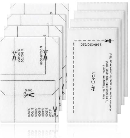 Vacuum Cleaner Filter for Miele Vacuum Cleaner Filter Set, 4x Motor Protection Filters and 4x Exhaust Filter for Miele Complete C1/2/3, Compact C1/2, Classic C1, Dynamic U1, S200-S899, S2000-S8999