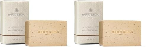 Molton Brown Re-Charge Black Pepper Bodyscrub Bar 250 g (Pack of 2)