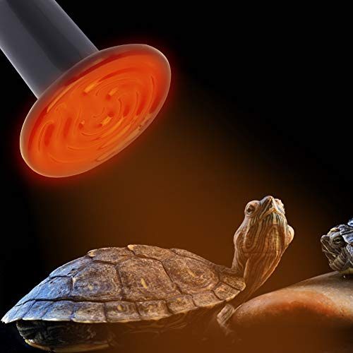 Yctze E27 Keramikheizlampe für Reptilien - Infrarot - Glühbirne 220V 240 V, Ideal für Eidechsen, Schlangen, Schildkröten und Hühner 100W/200W Optionen (200W)