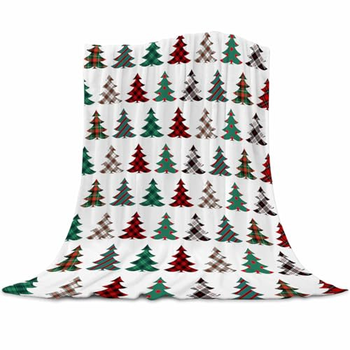 Gaakvrr Christmas Throw Blanket - Super Soft Flannel Fleece - Festive Holiday Decor, Christmas Tree Design 130x150cm