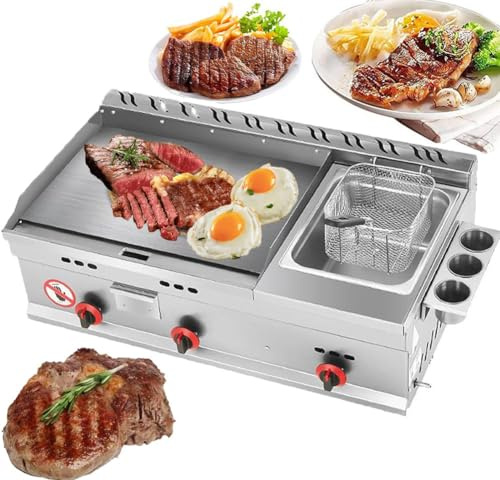 Stainless Steel Teppanyaki Pan with Basket for Outdoor Catering and Steak Cooking