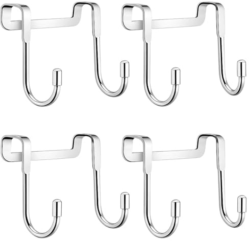 ZPSCXQ Over Door Hooks, Tea Towel Holders for Kitchens, Over The Door Hook Hanger, 4 Pack, 7 X 6.5 Cm, Durable Overdoor Towel Rail