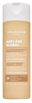 Yves Rocher Anti-Âge Global - Glow Renewal Lotion - 122 ml | Erneuernde, aufhellende Gesichtslotion - Feuchtigkeitspflege für die Nacht - Sofortige Strahlkraft am Morgen