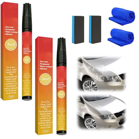 FUXNGZI Stylo Anti Rayure Voiture, Stylo Retouche Voiture, EffaceRayure Profonde Voiture, Car Scratch Remover, Anti Rayure pour Carrosserie Moto (2PCS)