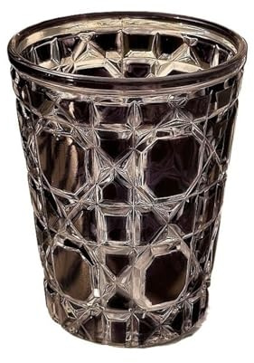 LJHFG63KUYT Verres Verres à boire vintage en relief, 31 cl, verre coloré large ouverture pour jus(Noir)