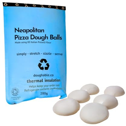 Neapolitan Pizza Dough Balls - Made with 00 Italian Flour - 280g (12 Dough Balls)