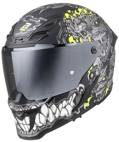 Bogotto Blade Gatekeeper Helm, schwarz/grau/Fluo-gelb, M
