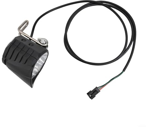 LED-Scheinwerfer für Elektrofahrzeuge mit Linse, Gehäuse aus Aluminiumlegierung, 36 V, 48 V, 60 V kompatibel, IPX6 wasserdicht, integrierter Lautsprecher für Roller, für Fahrsicherheit beim Radfahren