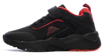 Kappa Sneaker für Jungen, Logo Safir 2, Schwarz/Rot