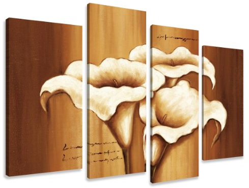 Visario 130 x 80 cm Bild auf Leinwand Blume Calla 6168-SCT deutsche Marke und Lager - Die Bilder/das Wandbild/der Kunstdruck ist fertig gerahmt