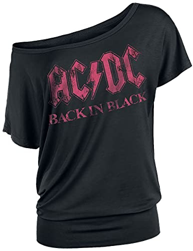 AC/DC Back in Black Frauen T-Shirt schwarz Band-Merch, Bands S