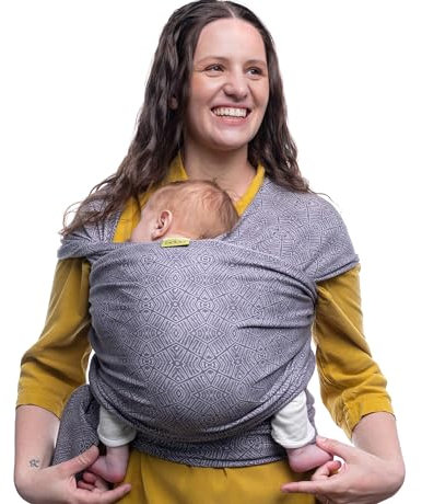 Boba Baby Tragetuch Neugeborene - Elastisches Babytragetuch und Stilltuch für Unterwegs - Einfach zu binden - Babytrage Neugeborene ab Geburt bis 16kg (Kahla)