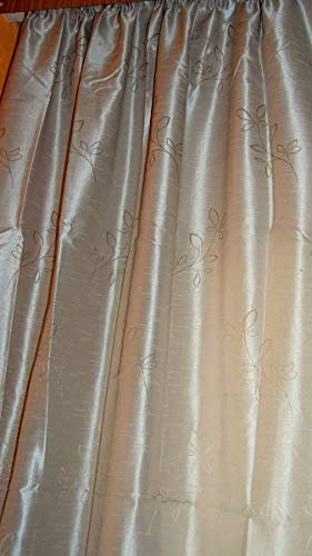 Acus Textiles Schlaufenschal Leaves Natur | BxH 140x245cm | Vorhang mit Gardinenband und verdeckten Schlaufen