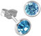 SilberDream Ohrstecker Damen 925 Silber hellblau Zirkonia Ohrringe 5mm D3SDO5535H Silber, Zirkonia Ohrschmuck für die Frau
