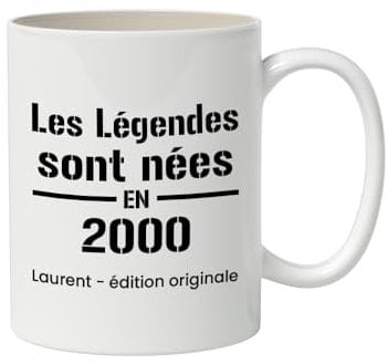 CADEAUX.COM - Mug Personnalisé En Céramique - Les légendes sont nées en... + Année - Résiste Au Micro-ondes Et Lave Vaisselle - Idée Cadeau Personnalisé