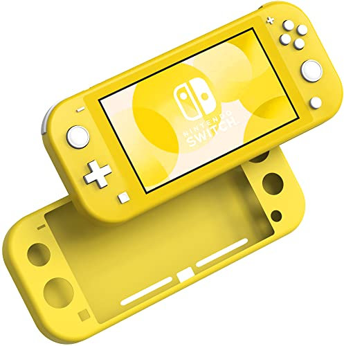 Coque Silicone Jaune Compatible avec Nintendo Switch Lite - Etui Housse Protection Anti Rayure Anti Choc Anti Dérapant Phonillico®