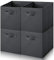 Amazing Tour 4 PCS Cube Storage Boxes 27x27x27 Foldable Fabric with Handles Collapsible for Home Office Nursery Organiser - Clothes Basket Containers, Dark Gray