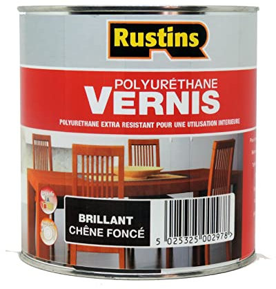 Rustin's Smalto Lucido Poliuretano per Legno Interno, Rovere Scuro, 250 ml (POGD250FR)