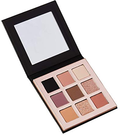 Pippa of London Camden Make Up Palette 353 with 9 Luxury Matte, Shimmer and Glitter Eyeshadows in Rose Gold case with Mirror