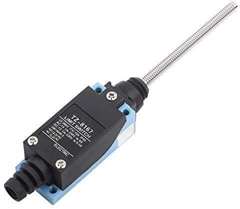 final de carrera de varilla + Interruptor de límite micro,Akozon de límite momentáneo del microinterruptor Restablecimiento automático a prueba de agua 1 pieza(BM-8167)
