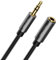 deleyCON 1m Alargador 3,5mm Cable AUX - Cable Alargador Estéreo Cable Jack Audio - Cable Algodón y Conector Metálico - Móvil Smartphone Tablet Auriculares HiFi Receptor Automóvil