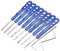 TPM Go Lot de 8 outils d'ouverture rapide avec 2 outils de tension, crochet simple ondulé pour serrure de boîte à fort