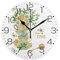 Moyyo Watercolor Tea Cups Wall Clock Silent Non Ticking Battery Operated Wall Clock Modern Round Frameless Decorative Wall Clock for Living Room Kitchen Bedroom Office School Classroom Farmhouse