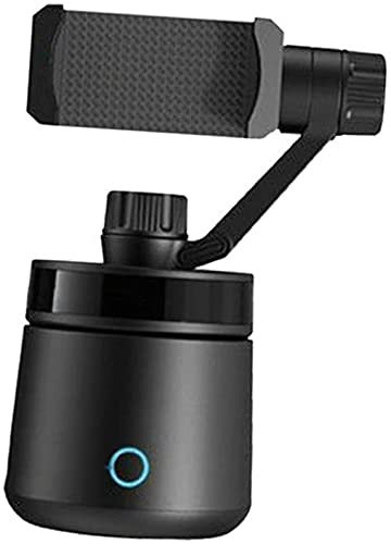 ZRDSZWZ Reliable Portable 360° Rotation Automatic Tracking Smart Gimbal Selfie Stick, Auto Face and Object Tracking - White (Color : Black)