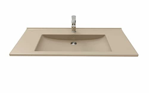 Lavabo en céramique Cappuccino 100 x 45 cm
