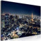 B&D XXL - Wandbilder XXL Tokio Japan 120x80 cm Leinwandbild 1 tlg Kunstdruck modern Wanbilder XXL Wanddekoration Design Wand Bild City Stadt Architektur bei Nacht Gebäude d-B-10006-b-a